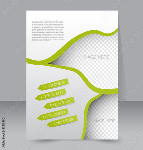 Flyer template. Business brochure. Editable A4 poster