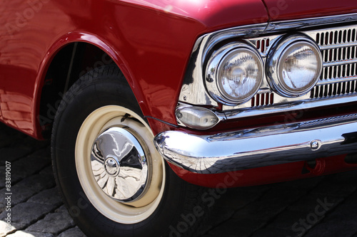 Old retro or vintage car or automobile