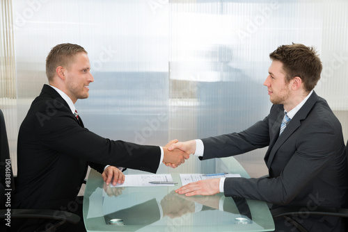 Two Businessman Shaking Each Other Hands