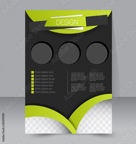 Flyer template. Business brochure. Editable A4 poster