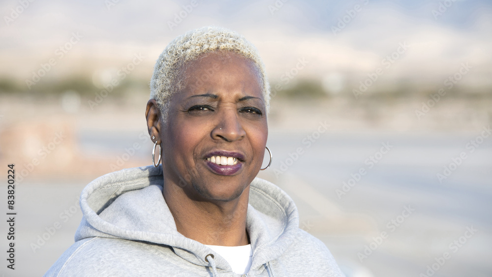 portrait of a blond african-american woman portrait of a blond african-american woman