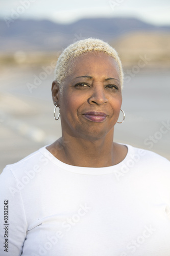 portrait of a blond african-american woman
