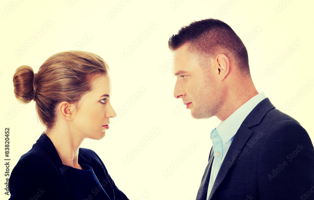 Professional conversation between businesspeople Professional conversation between businesspeople