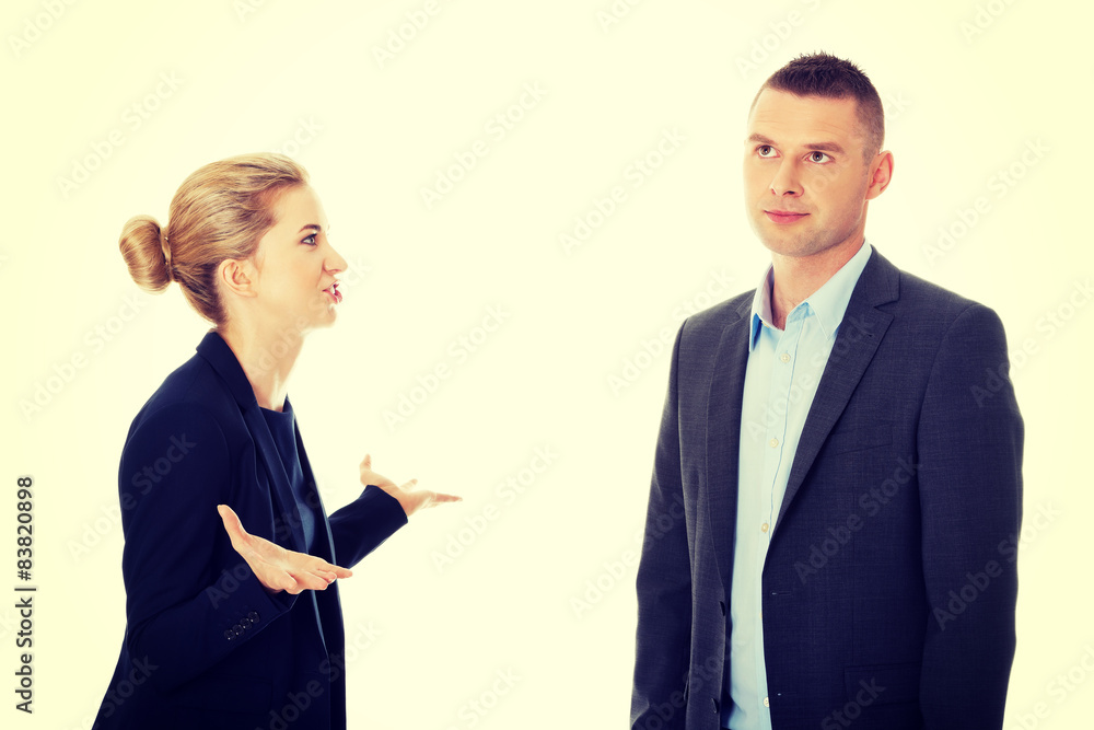 Professional conversation between businesspeople Professional conversation between businesspeople