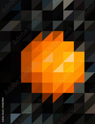 Orange and black Background