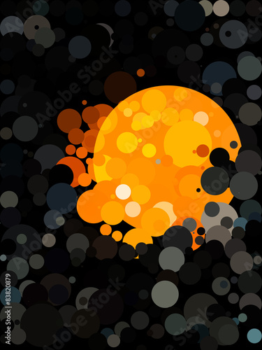 Circle Orange and black Background