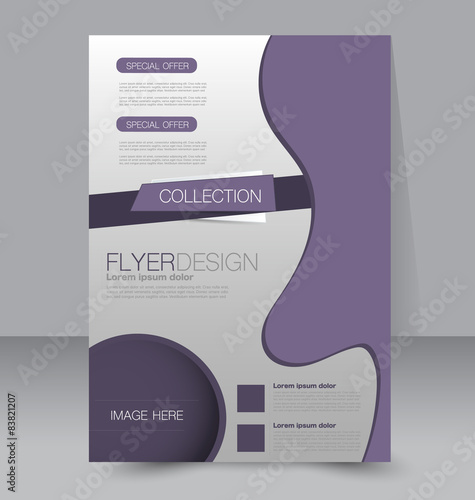 Flyer template. Business brochure. Editable A4 poster