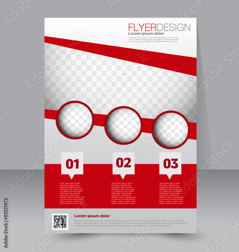 Flyer template. Business brochure. Editable A4 poster