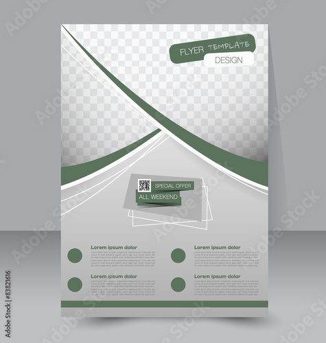 Flyer template. Business brochure. Editable A4 poster