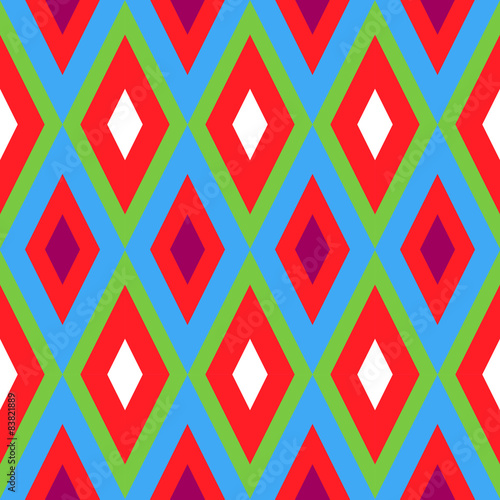 Seamless vector geometric rhombus 