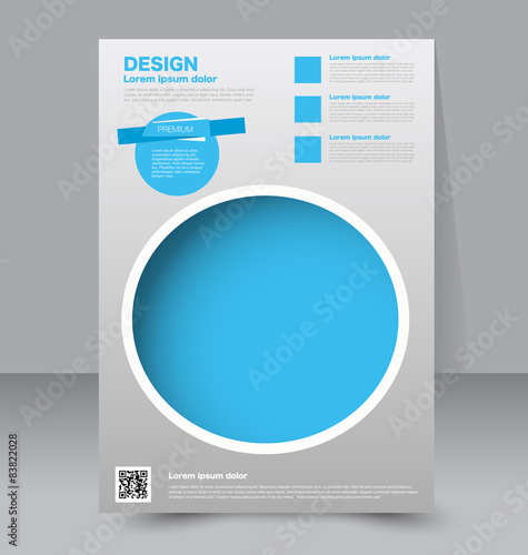 Flyer template. Business brochure. Editable A4 poster