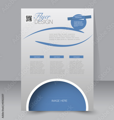 Flyer template. Business brochure. Editable A4 poster