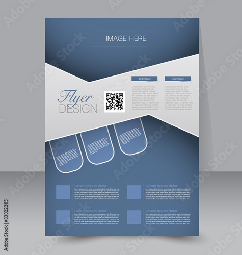 Flyer template. Business brochure. Editable A4 poster