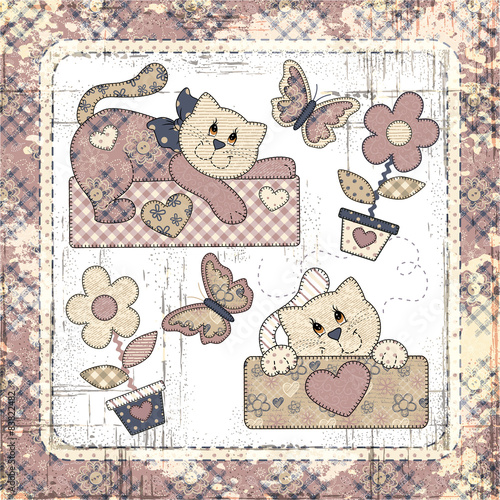 Gatinhos Patchwork