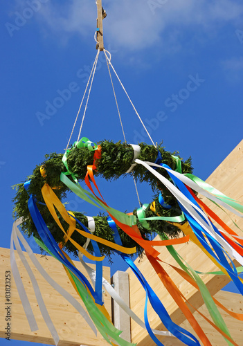 Richtfest, Richtkranz, Tradition beim Neubau, Deutschland