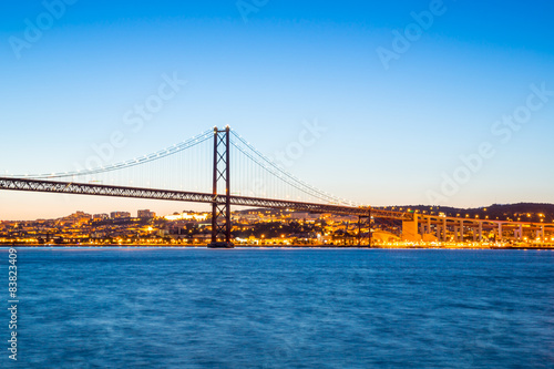 Lisbon Bridge at dusk