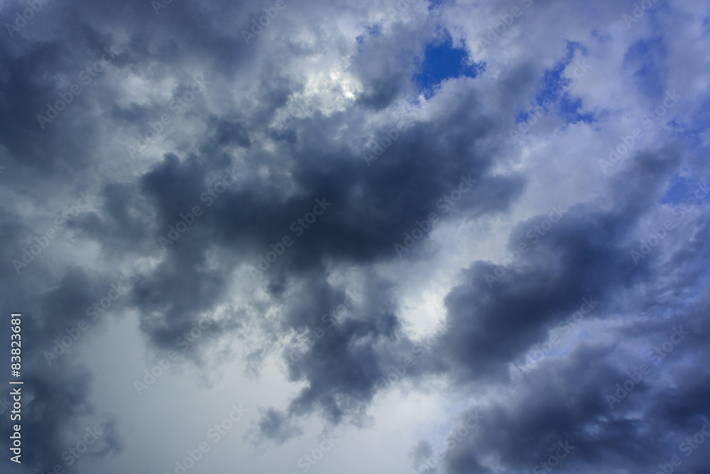 Overcast sky with dark clouds Overcast sky with dark clouds