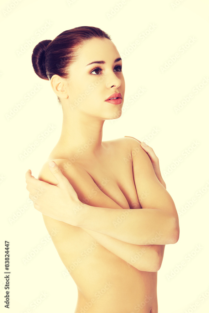 Fototapeta premium Woman covering breast