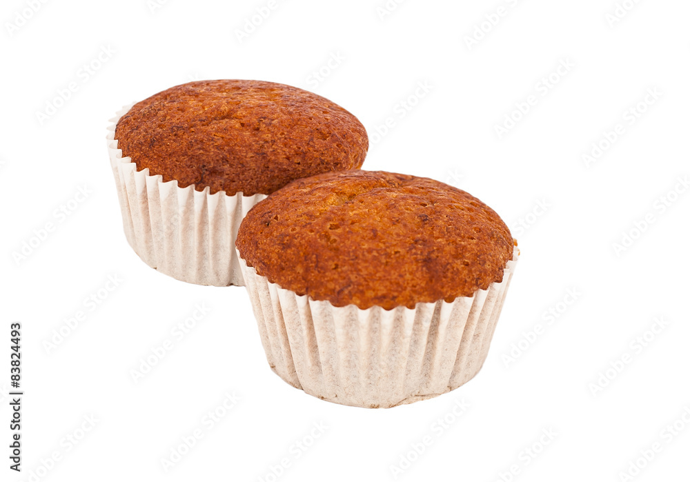 Thai Banana Cake Isolated On White, Clipping Paths Thai Banana Cake Isolated On White, Clipping Paths