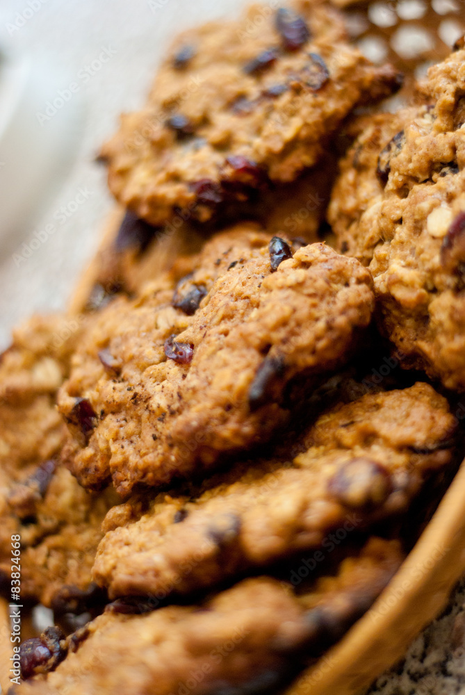 homemade oakmeal cookies with cranberries homemade oakmeal cookies with cranberries