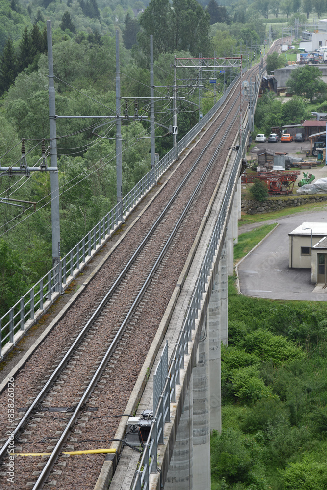 Fototapeta premium treno rotaie ferrovia binari