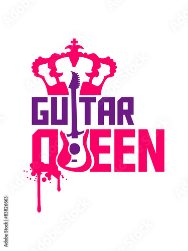 Guitar Queen Cool Graffiti Design