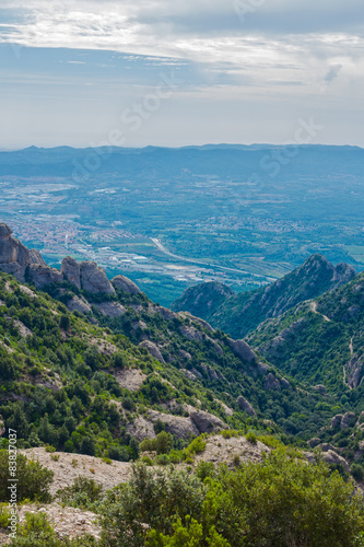 View of Montserrat mountains  Catalonia  Spain.
