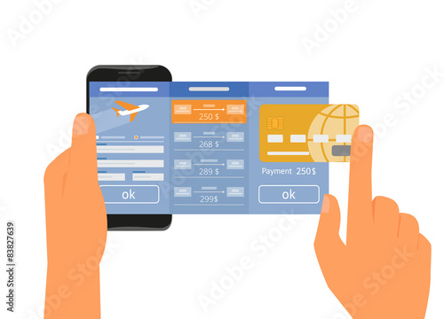 Mobile app for booking air passage