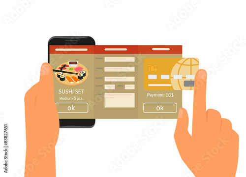 Mobile app for ordering sushi