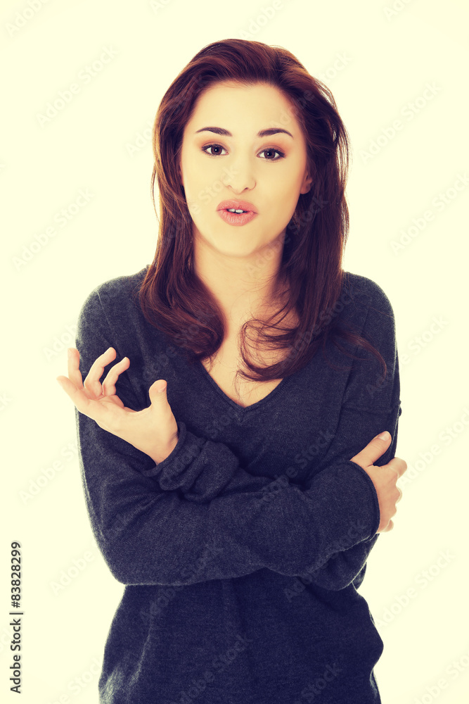 Fototapeta premium Woman with folded arms