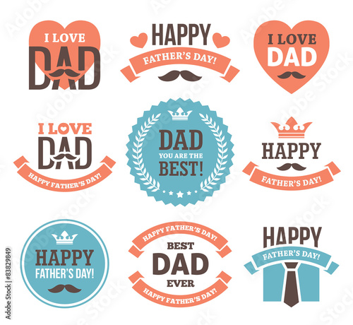 Father's Day Labels and Signs