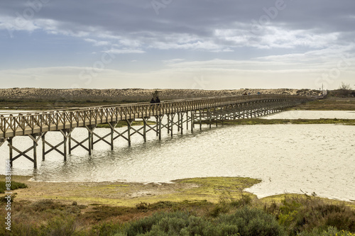 Footbridge to Quinta do Lago beach, in Ria Formosa. Algarve
