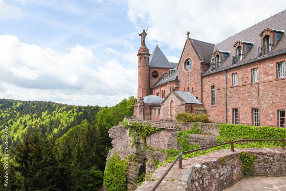 Mont Saint-Odile in the Vosges mountains in Alsace, France