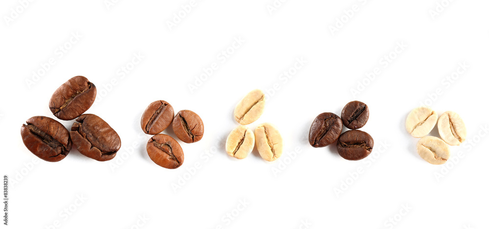 Coffee beans isolated on white Coffee beans isolated on white