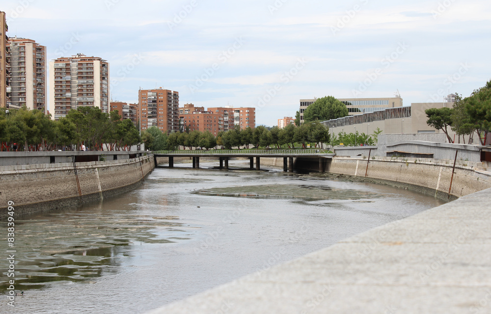 Manzanares River, Madrid, Spain,