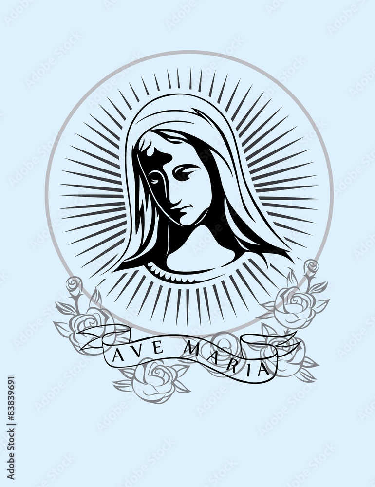Φωτογραφία Ave Maria, art vector t-shirt design