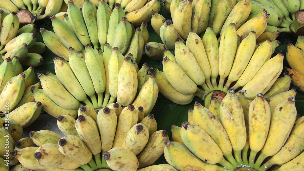 Bunch Of Ripe Bananas At A Street Market