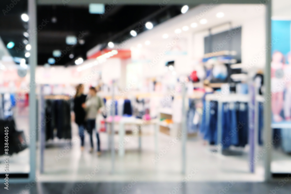 Blurred background store Blurred background store