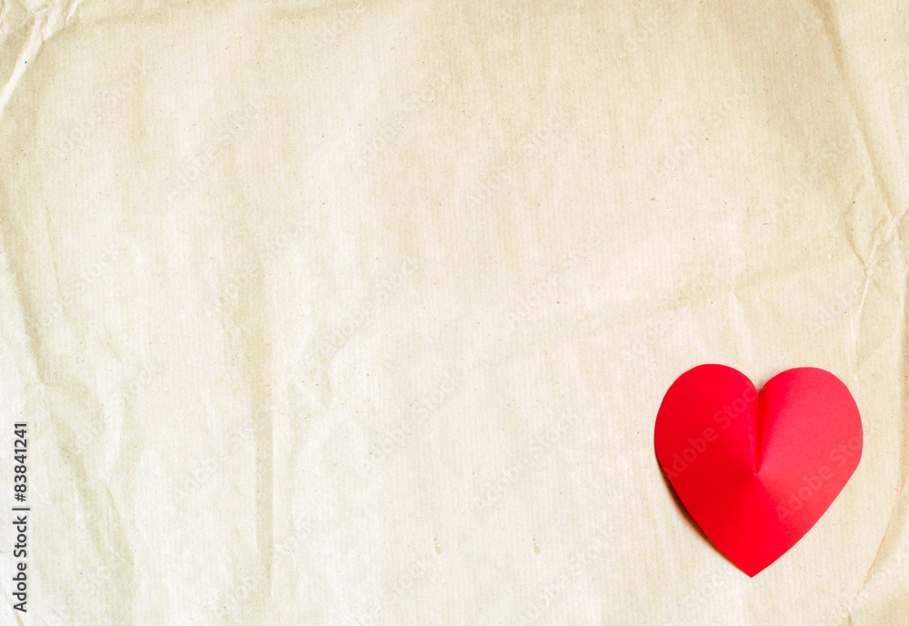 Heart shape on old paper background Heart shape on old paper background