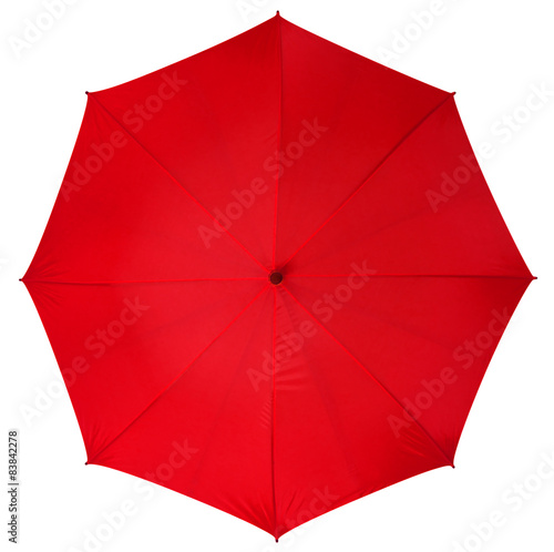 Red umbrella isolated