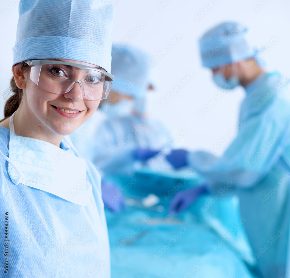 Surgery team in the operating room Surgery team in the operating room
