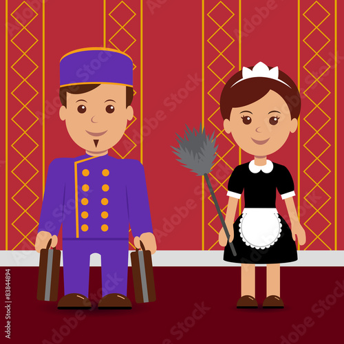 Employees of the hotel