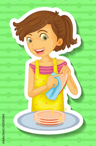 Doing dishes