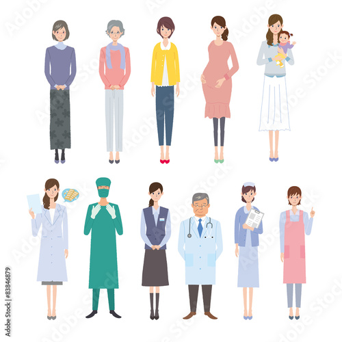 女性　医者　スタッフ