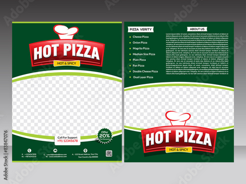 hot pizza flyer & magazine design