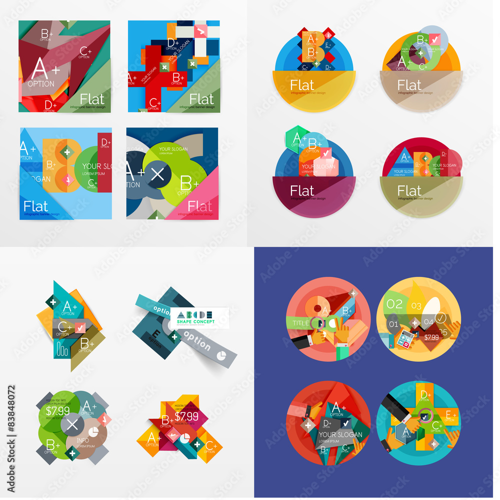 Fototapeta premium Modern geometric design temlates, universal diagram, banner