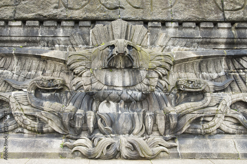 Reichsadler-relief am Deutschen Eck in Koblenz photo