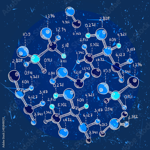 Science chemistry laboratory vector with grunge background