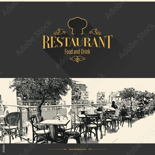 Retro restaurant menu design