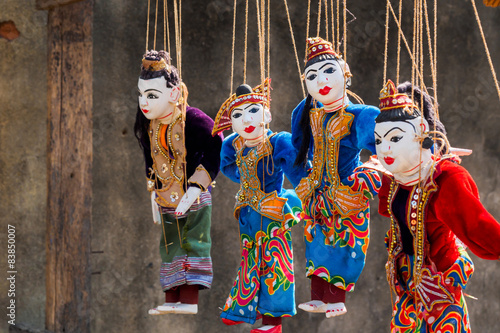 Konstfotografi String Puppet Myanmar tradition dolls